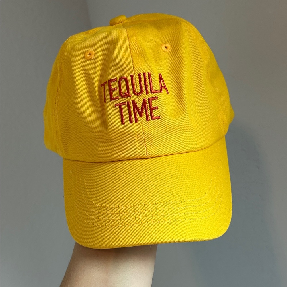 Tequila Time Hat Cazadores Tequila Baseball Cap Yellow